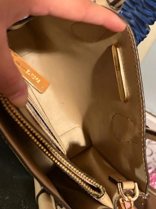 Michael Kors Tan Mercer Crossbody Bag NO WALLET w/ Chain Strap - Picture 5 of 10